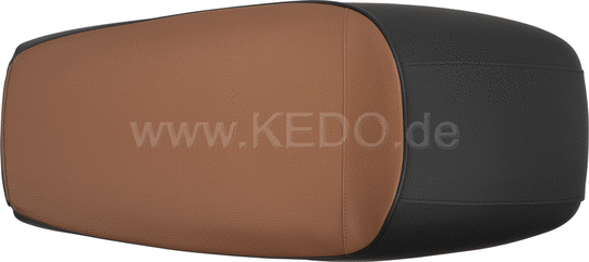 Kedo Seat 'Classic Racer' black / brown, ready-to-mount incl rear seat brackets. | 40292