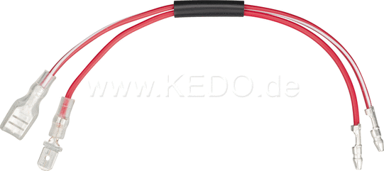 Kedo Universal cable set 6.3mm jack and plug to 2x Japanese plugs, cable length including plug 18cm | 50526
