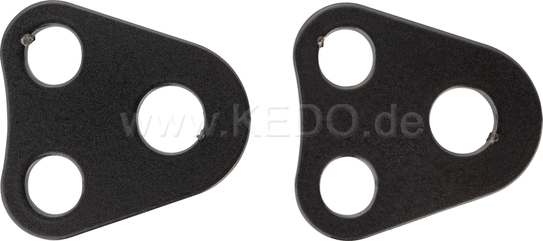 Kedo Indicator Bracket 'Mini', 1 pair, black, stainless steel for mini indicators with stem diam.max.10mm, mounting spot upper yoke | 50038