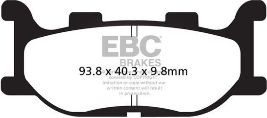 EBCブレーキ UK製 セミ-シンタリング Vパッド フロント左側用 | FA199V