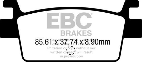 EBCブレーキ SFA シリーズ スクーター オーガニック パッド リア右側用 | SFA719