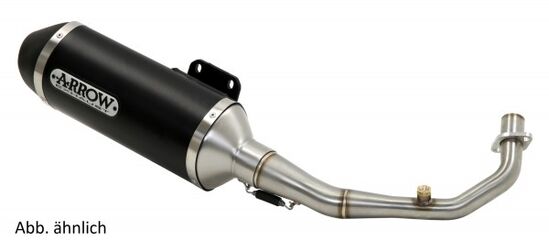 ARROW / アロー GILERA FUOCO 500 LIGHT eマーク認証 アルミニウムダーク RACE-TECH サイレンサー + スチール ブラックエンドキャップ アロー コレクター | 73503ANN