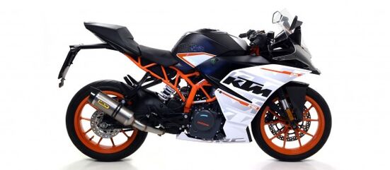 ARROW / アロー KTM RC 390 '17 eマーク認証 THUNDER アルミダークサイレンサー ARROWリンクパイプ用 | 71860AON