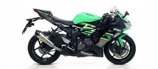 ARROW / アロー KAWASAKI ZX-6R 636 '19 eマーク認証 X-KONE ニクロム サイレンサー カーボンエンドキャップ付 + ウェルデッド リンクパイプ | 71898XKI