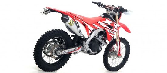 ARROW / アロー HONDA CRF 450L '19 eマーク認証 RACE TECH アルミサイレンサー カーボンエンドキャップ付 + ウェルデッド リンクパイプ | 72530AK