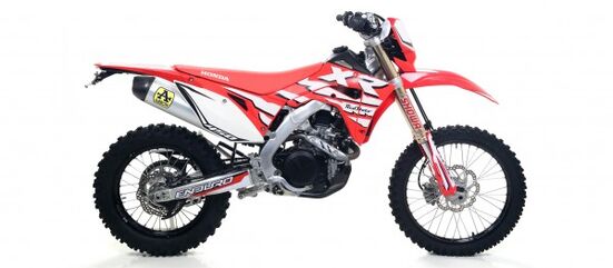 ARROW / アロー HONDA CRF 450L '19 eマーク認証 RACE TECH チタン サイレンサー カーボンエンドキャップ付 + + ウェルデッド リンクパイプ | 72530PK