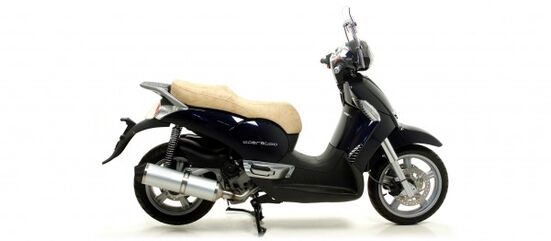 ARROW / アロー PIAGGIO BEVERLY 500/400 APRILIA SCARABEO eマーク認証 アルミニウムダーク RACE-TECH SIL ブラックスチールエンドキャップ付 | 73501ANN