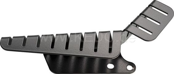 Kedo T7 Brake Line and ABS Sensor Cable Cover on swingarm. 2mm stainless steel, matt powder coated blck | 31069