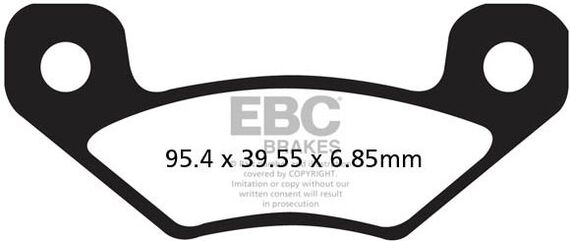 EBCブレーキ R シリーズ Heavy Duty シンタリング ブレーキパッド フロント左側用 | FA398R