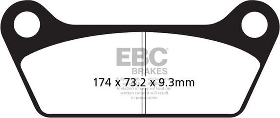 EBCブレーキ UK製 セミ-シンタリング Vパッド リア左側用 | FA079V