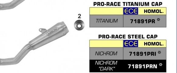 ARROW / アロー ハスクバーナ VITPILEN 701 '18/19 eマーク認証 チタン PRO-RACE サイレンサー カーボンエンドキャップ付 + ウェルデッド リンクパイプ | 71891PR