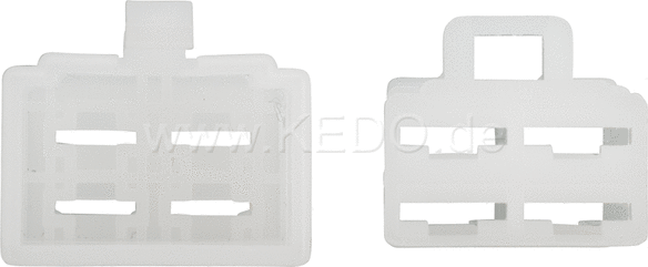 Kedo 4-Way Connector / Housing-Set with snap-in nose incl 2x4 Connector Type 250th | 41552-4