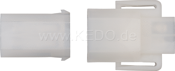 Kedo 4-Pin Connector Housing incl 2x4 round type connectors | 41545-4