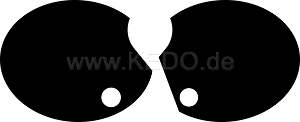 Kedo Side Cover Decal Set Matt Black without Print | 21087