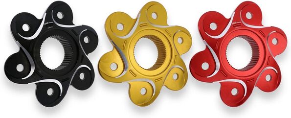 CNC Racing / シーエヌシーレーシング REAR SPROCKET FLANGE DUCATI BICOLOR, Black/Silver | FL507BS