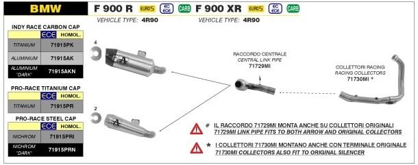 Arrow / アロー Street Titanium Pro-Race Silencer、Endcap Titanium、ECEホモログ付き、DBキラーが含まれています | 71915PR