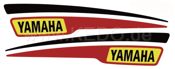 Kedo JvB-moto 'B track' Fuel Tank Decal, black / red / yellow, 1 pair (top-coatable) | 22663