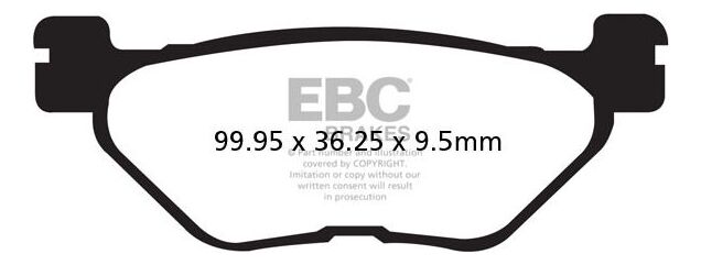 EBCブレーキ UK製 セミ-シンタリング Vパッド リア右側用 | FA319/2V