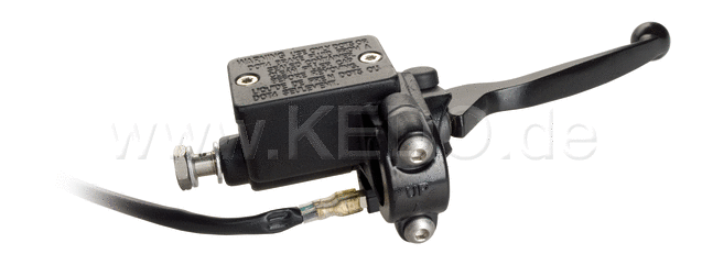 Kedo Front Brake Master Cylinder 1/2 "with Black Aluminum Lever, Brake Light Switch, Stainless Steel Banjo (Supplies : Clamp with Thread for Mirror : 40104) | 40099