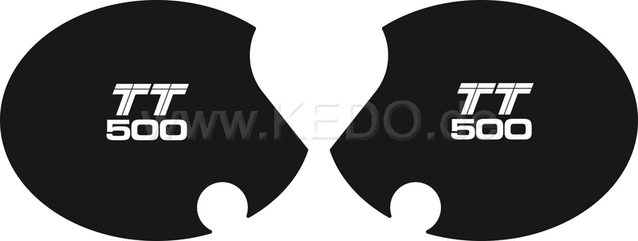 Kedo Side Cover Decal Set 'TT500', 1 Pair Right & Left, Lettering TT500 US model '80 | 20107