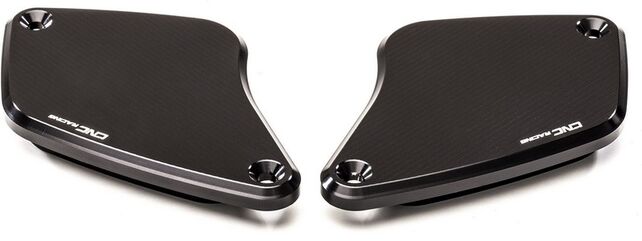 CNC Racing / シーエヌシーレーシング Front Brake And Clutch Fluid Reservoir Caps Ducati Diavel - Streaks, レッド | KT850R