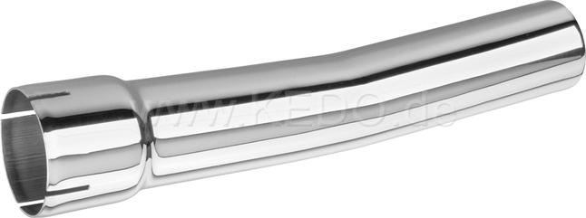 Kedo Header Pipe Extension, Stainless Steel, Length 270mm with 12 ° angle, Diam. 49mm / 44.5mm (suitable for standard exhaust gasket) | 92491