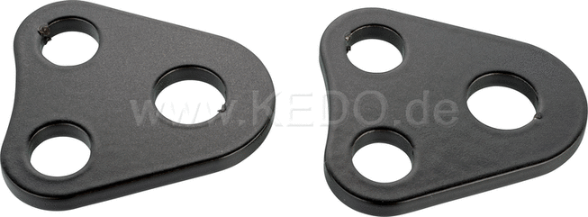 Kedo Indicator Bracket 'Mini', 1 pair, black, stainless steel for mini indicators with stem diam.max.10mm, mounting spot upper yoke | 50038