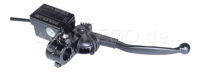 Kedo Replica Master Cylinder '48T' including Black Brake Lever Clamp and Brake Light Switch, Suitable for OEM LH thread Mirror | 40460