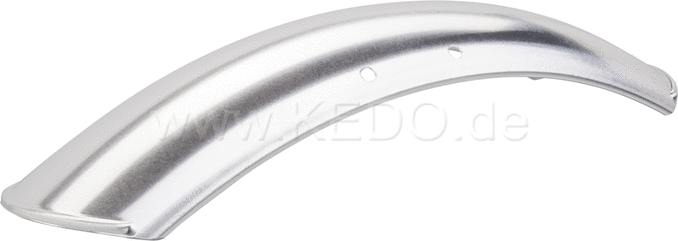 Kedo aluminum front fenders 'Shorty' for 18, "Blank, incl Brushed aluminum brackets. | 22068