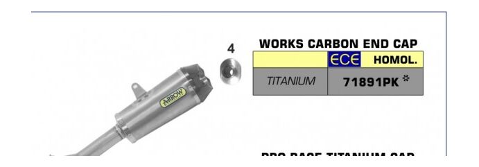 ARROW / アロー ハスクバーナ VITPILEN 701 '18/19 eマーク認証 チタン WORKS サイレンサー カーボンエンドキャップ付 + ウェルデッド リンクパイプ | 71891PK