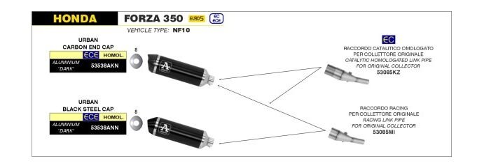 Arrow / アローストリート触媒ホモログ付きリンクパイプ都市排気用、ECホモログ付き | 53085KZ