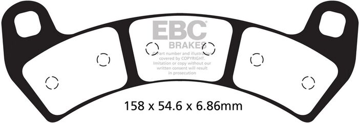 EBCブレーキ R シリーズ Heavy Duty シンタリング ブレーキパッド フロント左側用 | FA680R