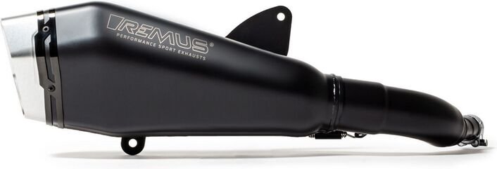 Remus / レムス RS Euro 4, machined aluminium endcap, silver coated, ステンレススチール ブラック, incl. (ECE-) approval | 44782 100165-1