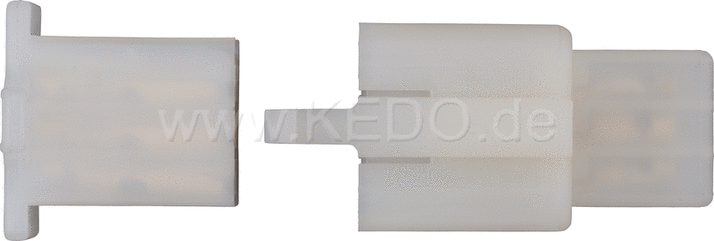 Kedo 6-Pin Connector Housing with snap-in nose incl 2x6 Connector Type 110 (Alternative see Item 28527) | 41525-6