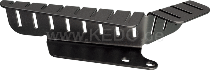 Kedo T7 Brake Line and ABS Sensor Cable Cover on swingarm. 2mm stainless steel, matt powder coated blck | 31069