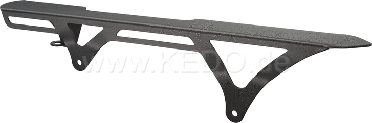 Kedo Competition Chain Guard, black plastic-coated aluminum, including mounting material. | 30727