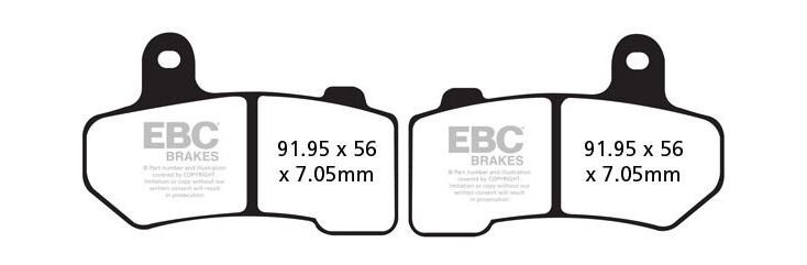 EBCブレーキ USA製 ダブルHシリーズ シンタリング ブレーキパッド フロント左側用 | FA409HH