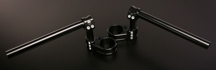 ABM / エービーエム multiClip Tour SLIM with handlebar Ø2,2 mm, 3° cranked, スタンドパイプ直径: Ø52 mm, カラー: ブラック | 101616-D52-F15