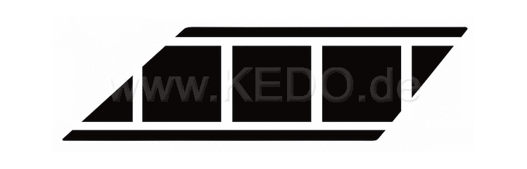 Kedo Fender Decal Black / White | 92093