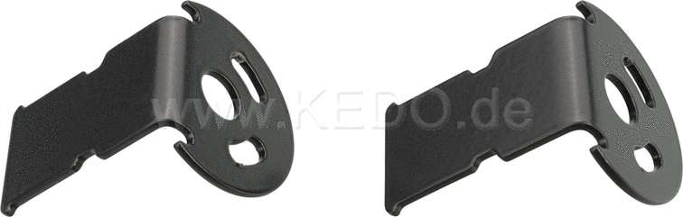 Kedo TT Indicator Bracket front, 1 pair, suitable for indicators 42019/42020 type, stainless steel black coated | 50175