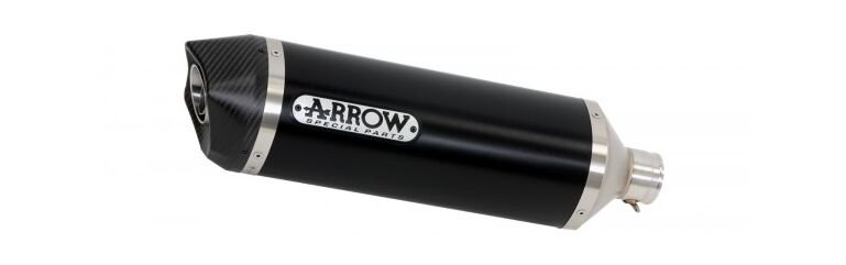ARROW / アロー Aprilia Rsv4 1100 Factory 2019- Eマーク Dark アルミエキゾースト カーボンエンドキャップ ARROW / アロー リンクパイプ オリジナルコレクター | 71906AKN