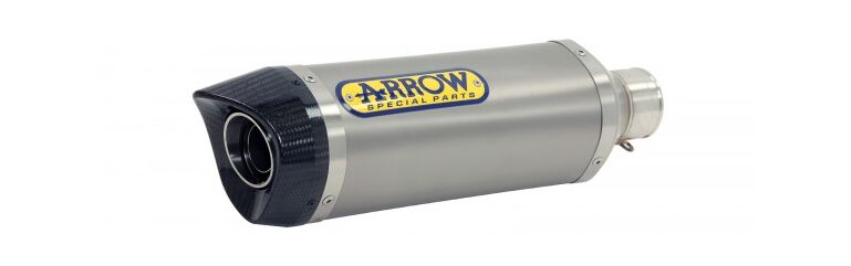 Arrow / アロー Street Street Thunder Titanium Silencer with Carby End Cap、Endcap Carbon、ECEホモログ、DBキラーが含まれています | 71912PK