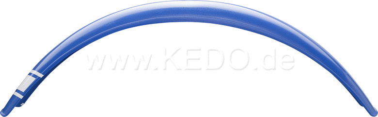 Kedo Trial Front Wheel Fender style engine, blue colored, dim. approx .: 740mm long, 100mm wide, max. 135mm radian measure, incl. SpeedBlock decal | 30077B