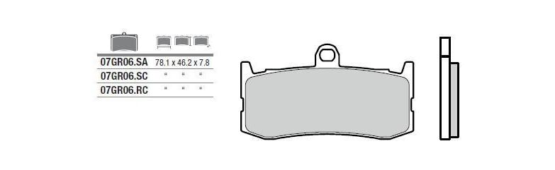 BREMBO / ブレンボ ブレーキパッド 07GR06SA シンタード・メタル Triumph Daytona 675 | 07GR06SA