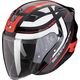 スコーピオン オープンフェイスヘルメット Exo 230 プル ブラック-レッド | 23-454-24