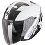 スコーピオン オープンフェイスヘルメット Exo 230 Qr マットホワイト-ブラック | 23-461-201