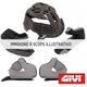 GIVI / ジビ ライニング + ブラック チークパッド サイズ XS | Z245254R