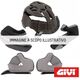 GIVI / ジビ ライニング + チークパッド サイズ JL | Z249254R