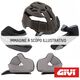 GIVI / ジビ ライナー + チークパッド For 50.5 Tridion サイズ XL | Z250561R