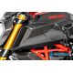 Ilmberger / イルムバーガーカーボンパーツ エアチューブカバー 左側 グロス Diavel MY19 | LKL.002.DI19G.K